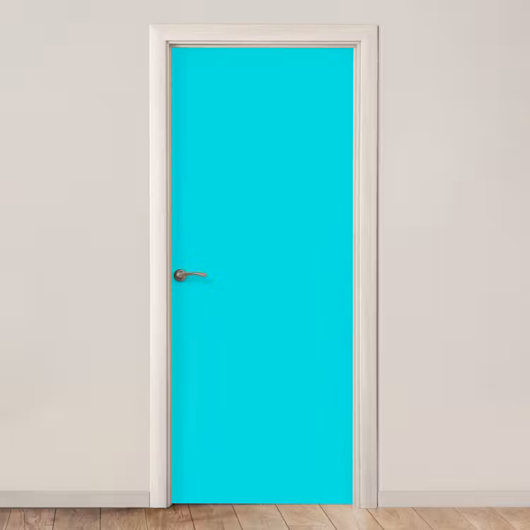 Vivid - Aquamarine - Turkoois deurposter klein 289 -3d_beige
