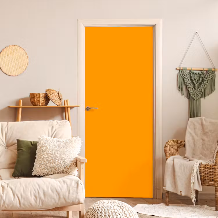 Warm - Ochre - Oranje deurposter klein 289 -sfeer2
