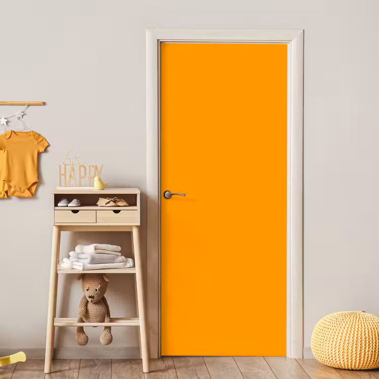 Warm - Ochre - Oranje deurposter klein 289 -sfeer4