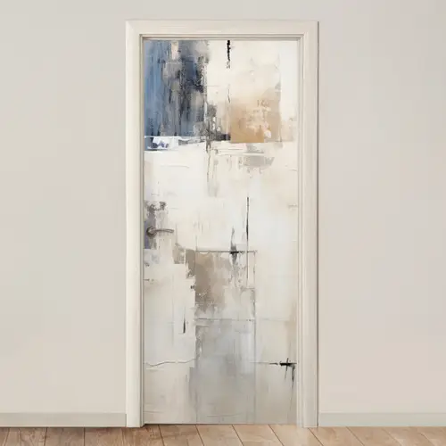 Aquarel - Abstract - Kunst deurposter klein -3d_beige