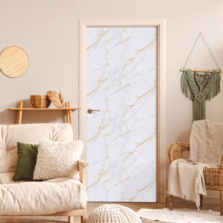 Wit - Marmer - Goud - Luxueus deurposter klein 289 -sfeer2