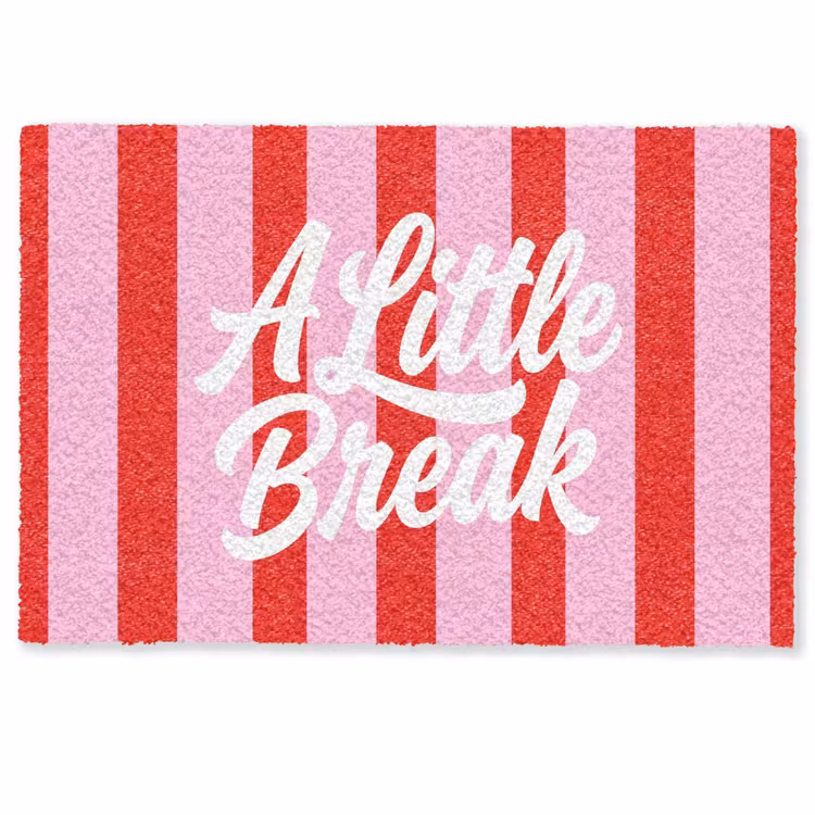 A Little Break - Strepen - Rood - Roze Deurmat klein -zkaufland3d