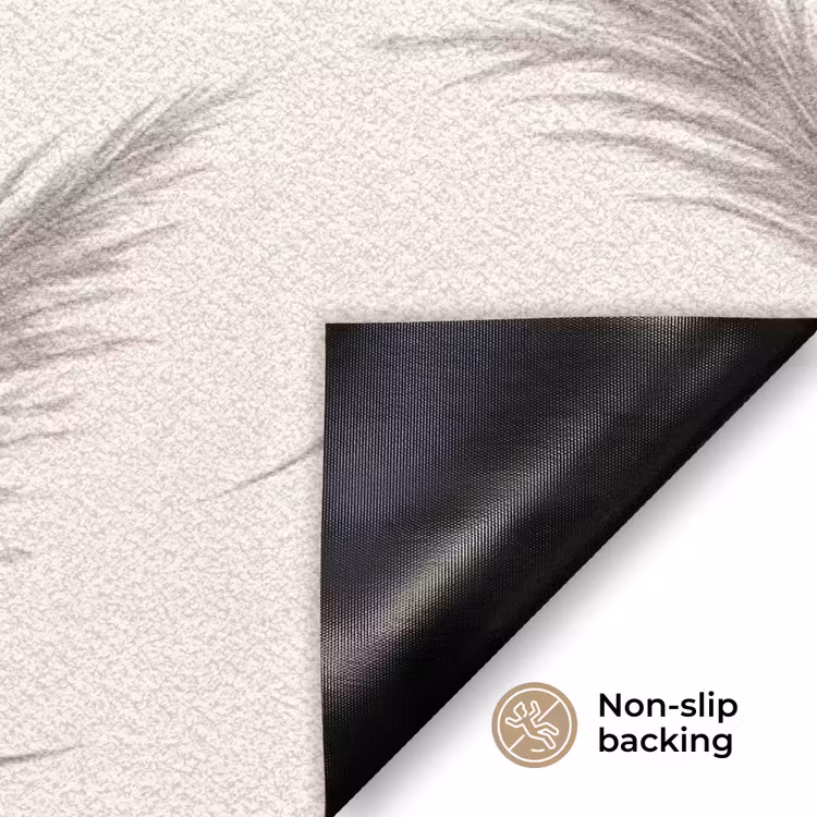 Abstract - Bogen - Plant - Boho - Beige Deurmat klein -antislip_EN