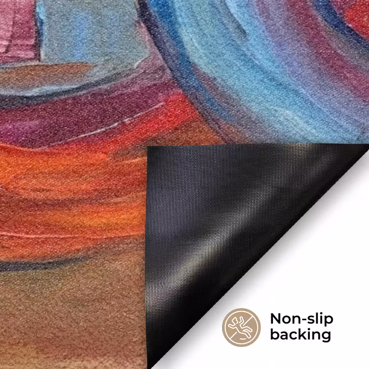 Abstract - Cirkels - Schilderij - Kleurrijk - Dynamisch Deurmat klein -antislip_EN