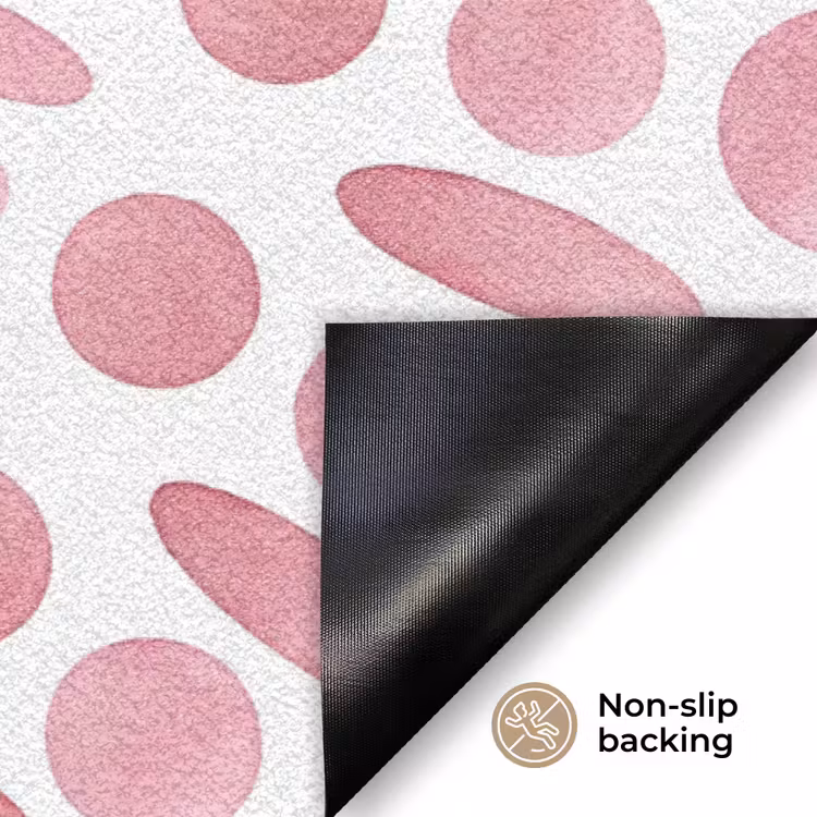Abstract - Vormen - Patroon - Aquarel - Roze Deurmat klein -antislip_EN