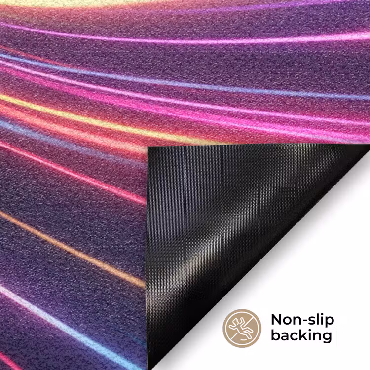 Abstract - Swirl - Futuristic - Neon Deurmat klein -antislip_EN