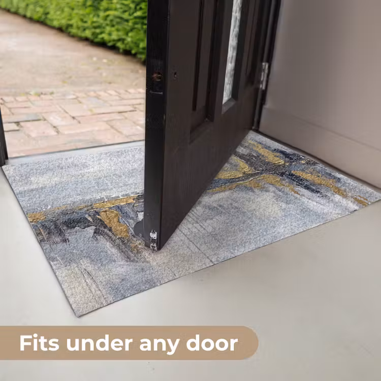 Abstract - Structuur - Goud - Grijs - Modern Deurmat klein -USP_EN