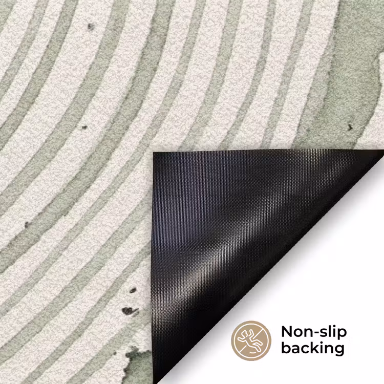 Abstractie - Cirkels - Waterverf - Groen - Modern Deurmat klein -antislip_EN