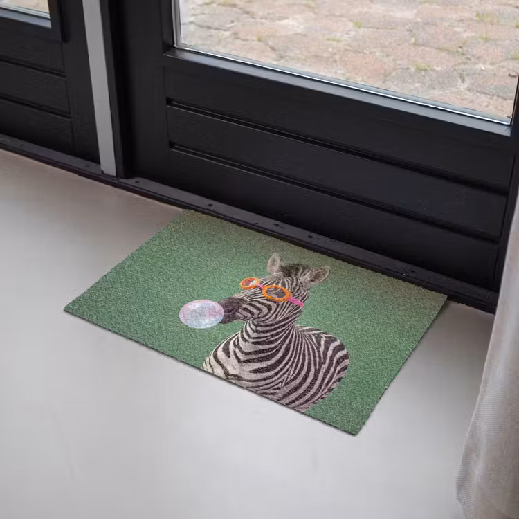 Dier - Bril - Bel - Modern - Groen Deurmat klein -sfeer2