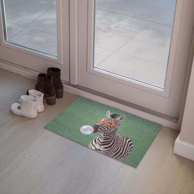 Dier - Bril - Bel - Modern - Groen Deurmat klein -sfeer3