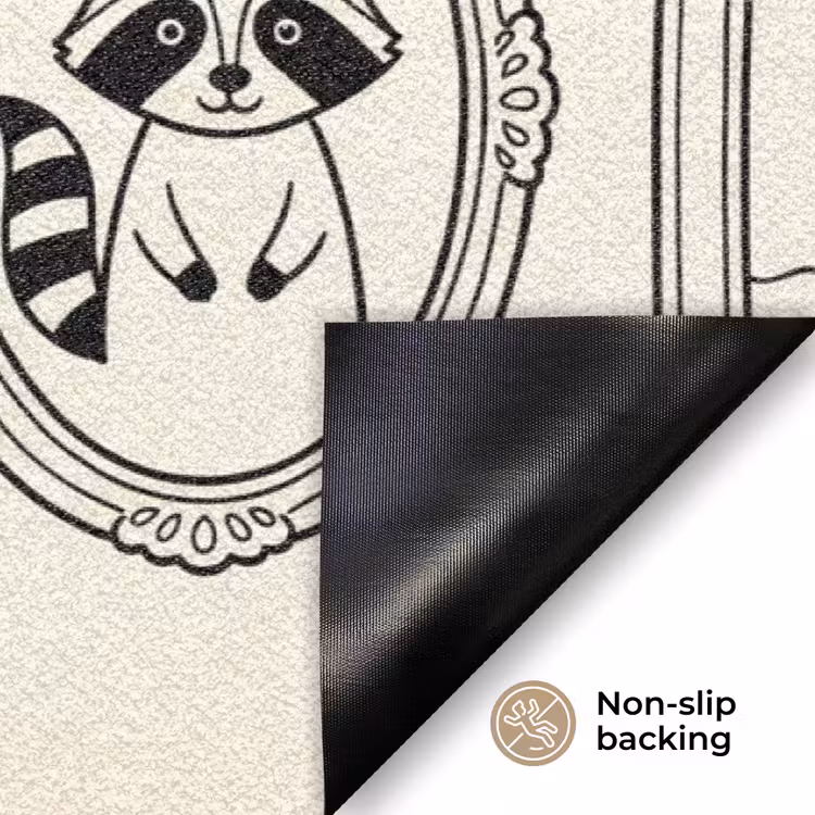 Dieren - Illustratie - Lijsten - Galerij - Speels Deurmat klein -antislip_EN