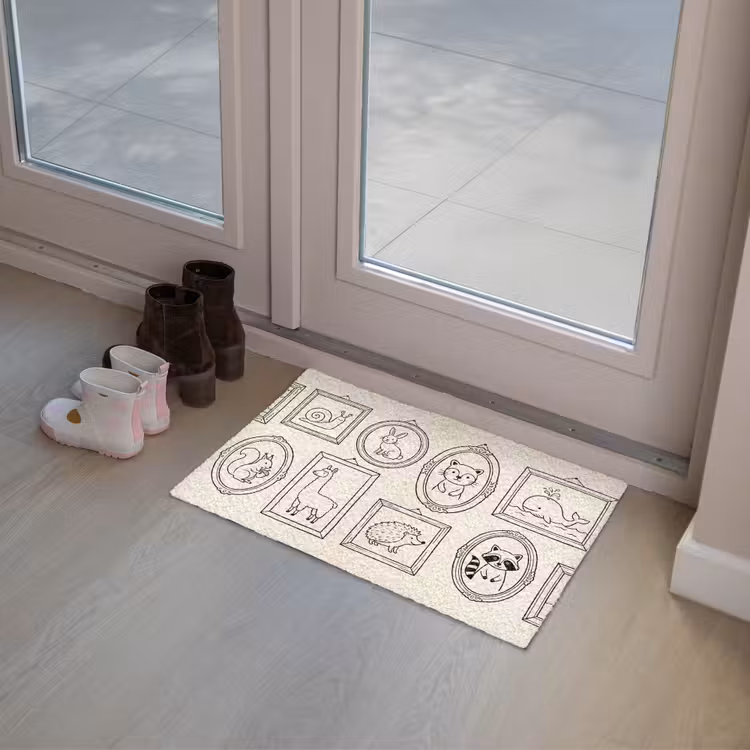 Dieren - Illustratie - Lijsten - Galerij - Speels Deurmat klein -sfeer3