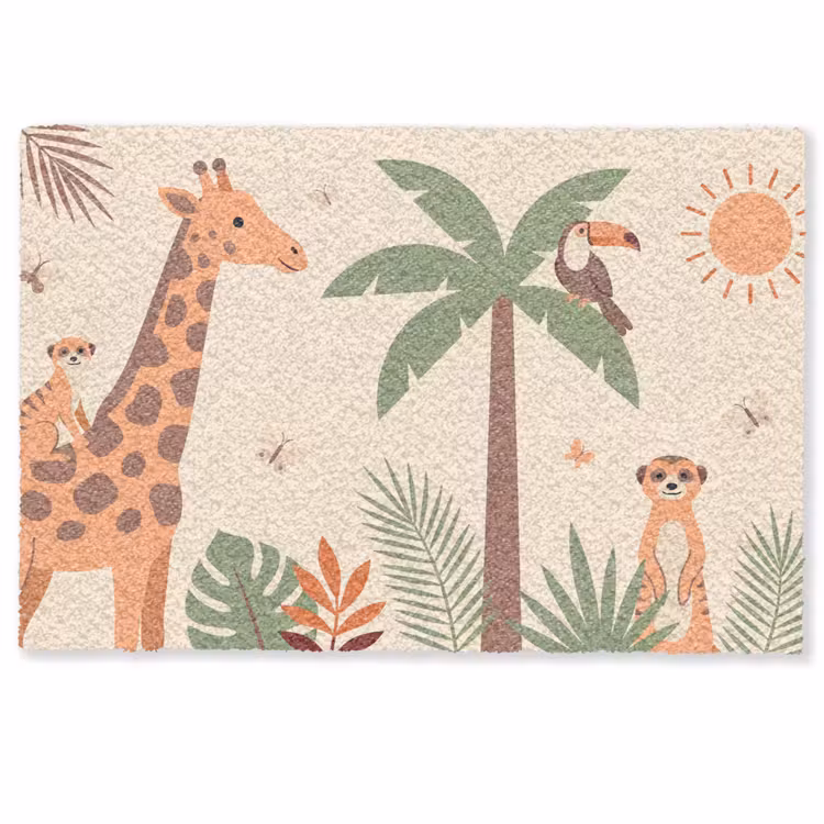 Dieren - Tropisch - Safari - Kleurrijk Deurmat klein -zkaufland3d