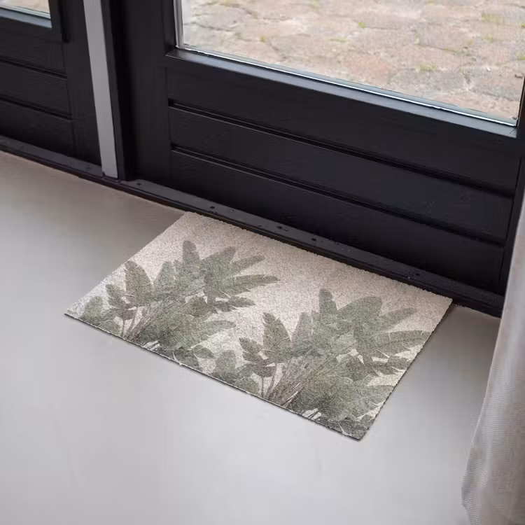 Bananenbladeren - Beton - Groen Deurmat klein -sfeer2