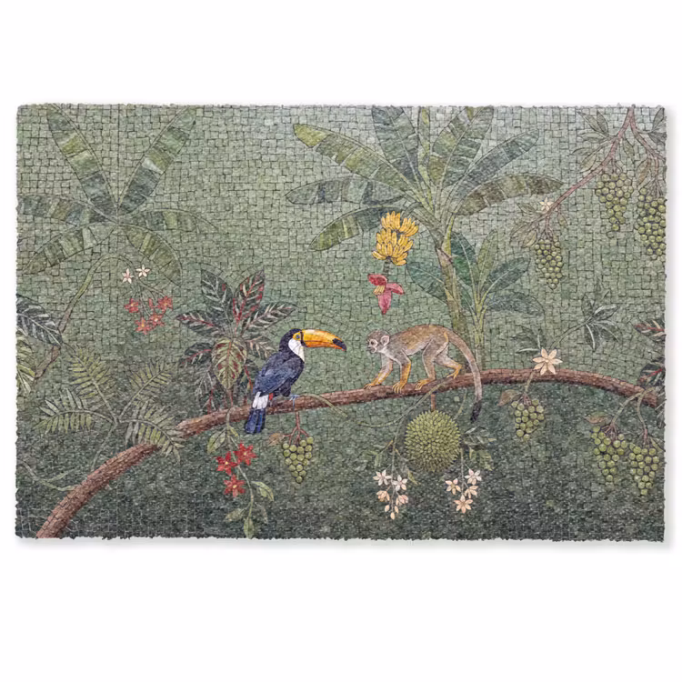 Vogel - Dier - Jungle - Mozaïek - Natuur Deurmat klein -zkaufland3d