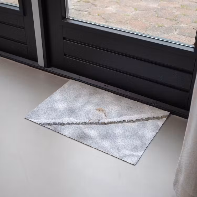 Vogeltje - Sneeuw - Tak - Winter - Zacht Deurmat klein -sfeer2