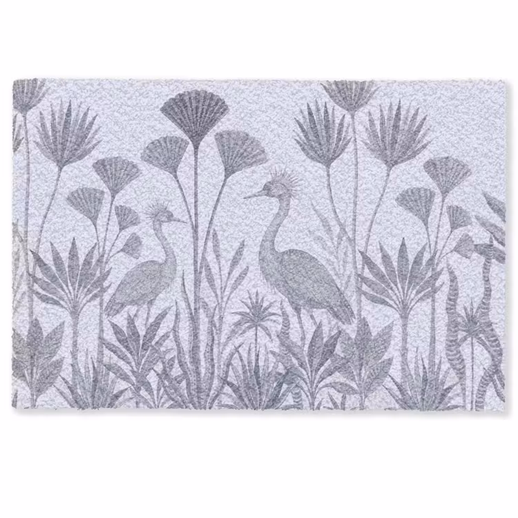 Vogel - Tropisch - Illustratie - Blauwgrijs - Natuur Deurmat klein -zkaufland3d