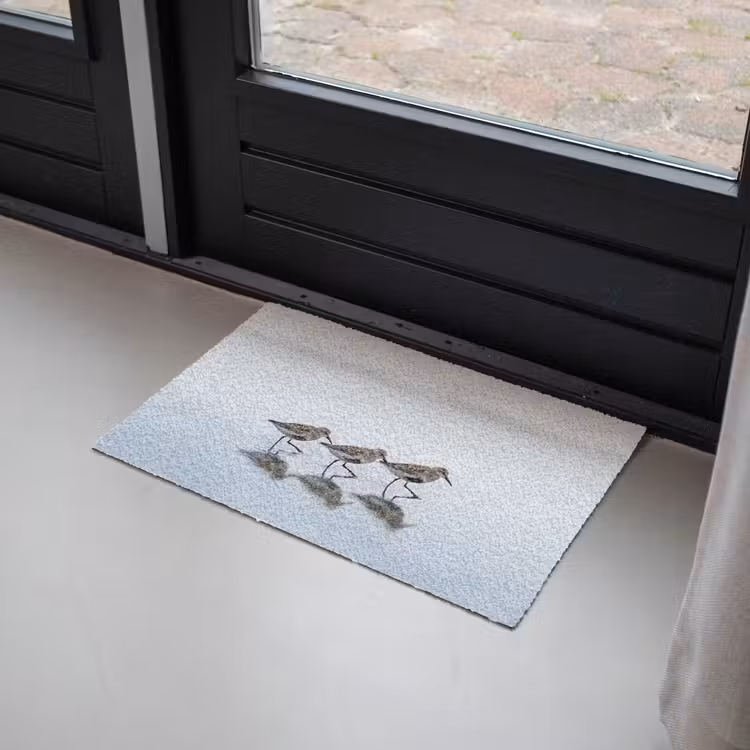 Vogels - Water - Grijs Deurmat klein -sfeer2