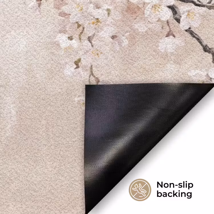 Bloesem - Illustratie - Taupe Deurmat klein -antislip_EN
