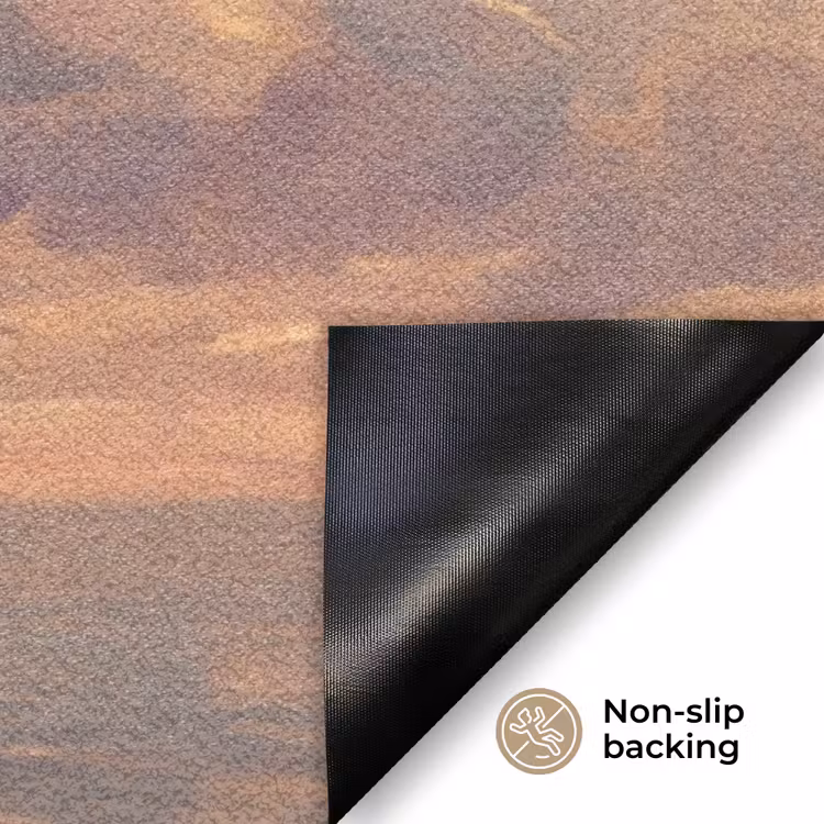 Boot - Zonsondergang - Zee - Natuur - Goud Deurmat klein -antislip_EN