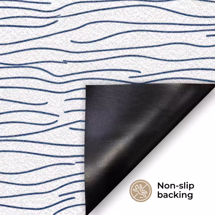 Boot - Water - Rood - Illustratie - Minimalistisch Deurmat klein -antislip_EN