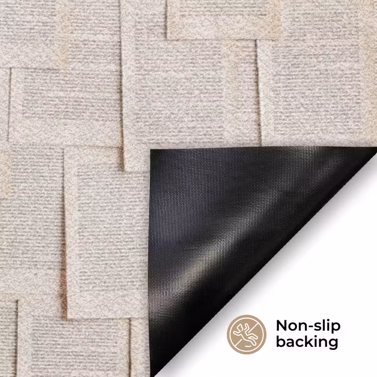 Boekpagina - Collage - Literatuur - Vintage - Beige Deurmat klein -antislip_EN