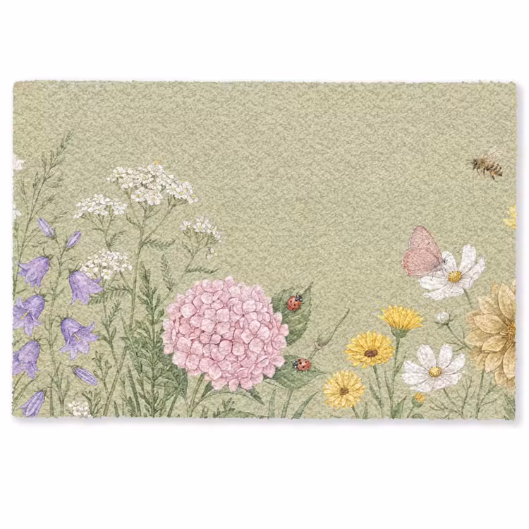 Botanisch - Bloemen - Kleurrijk Deurmat klein -zkaufland3d