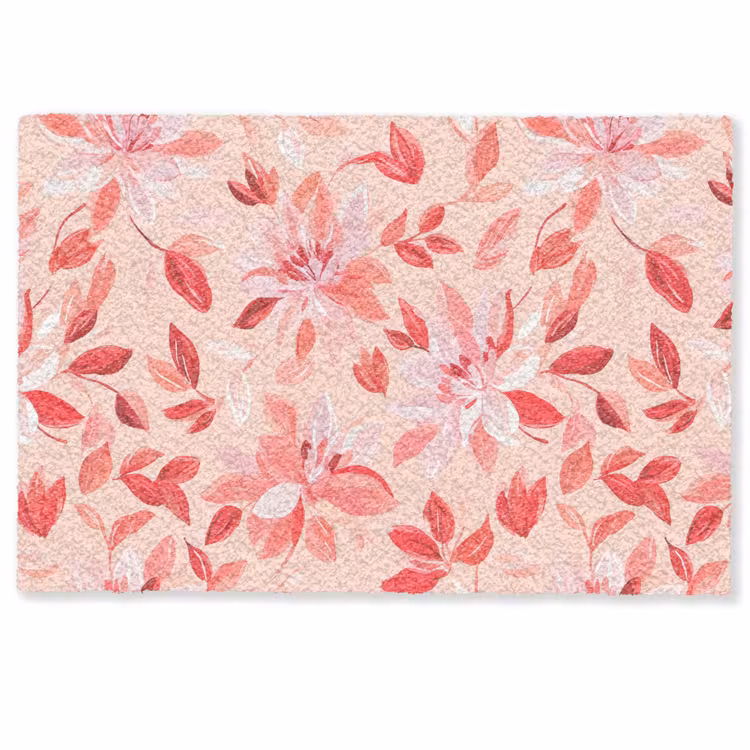 Botanisch - Bloemen - Rood Deurmat klein 898 -zkaufland3d