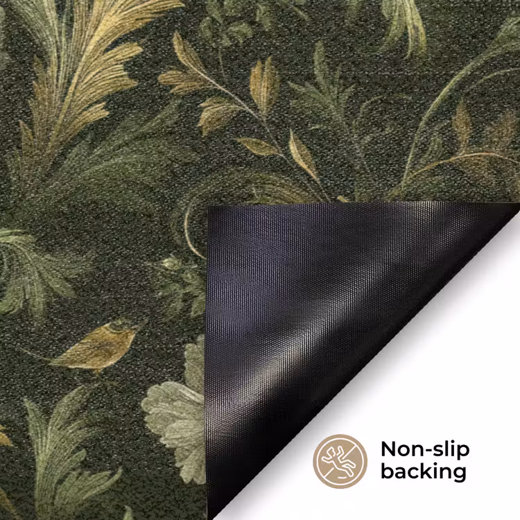 Botanisch - Naadloos - Bloemen Deurmat klein 898 -antislip_EN