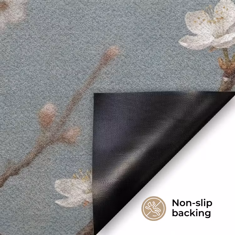 Botanisch - Stilleven - Blauw Deurmat klein -antislip_EN