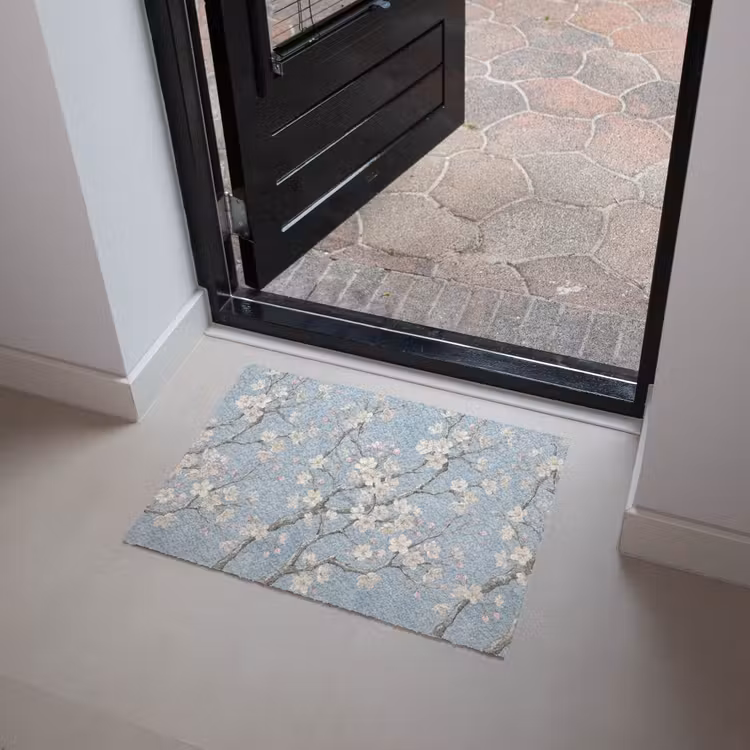 Takken - Kersenbloesem - Blauw Deurmat klein -sfeer5