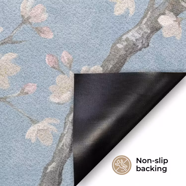 Takken - Kersenbloesem - Blauw Deurmat klein -antislip_EN