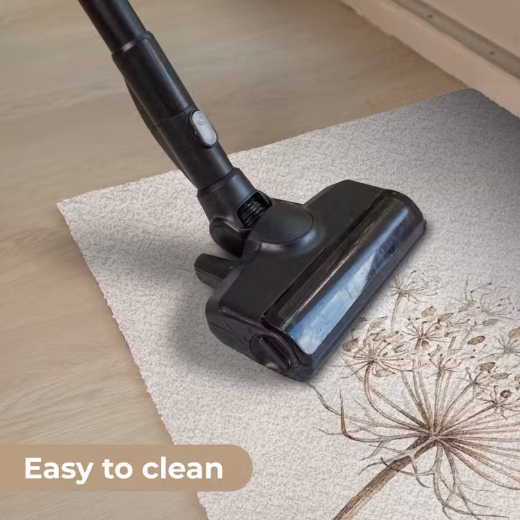 Vlinder - Bloem -Natuur - Beige Deurmat klein -reinigen_EN