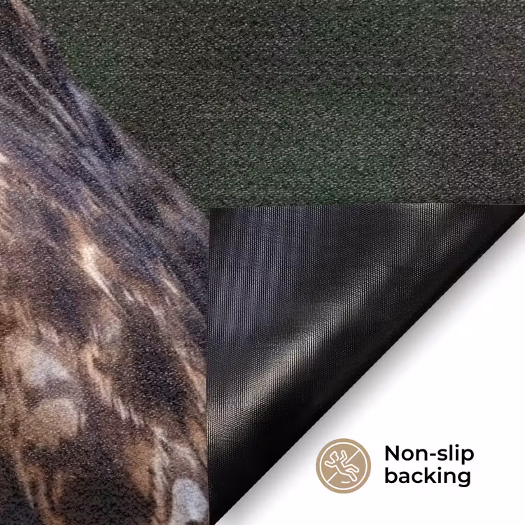 Buizerd - Roofvogel - Natuur - Bruin Deurmat klein -antislip_EN