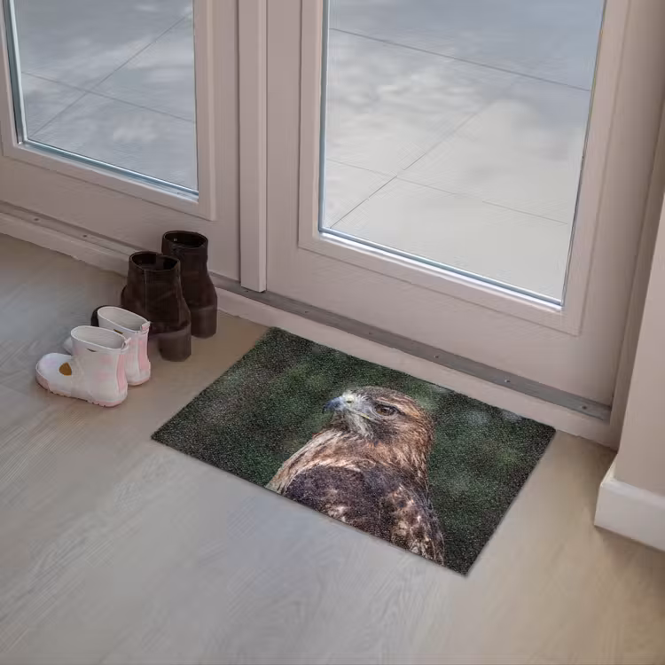 Buizerd - Roofvogel - Natuur - Bruin Deurmat klein -sfeer3