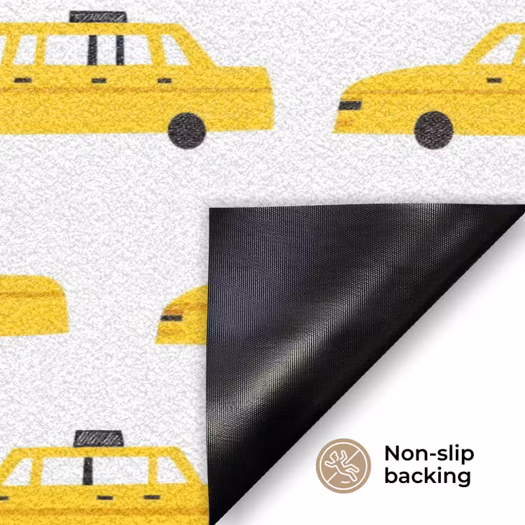 Taxi - Iconisch - Geel Deurmat klein 898 -antislip_EN
