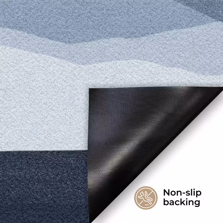 Auto - Meer - Bergen - Blauw Deurmat klein -antislip_EN