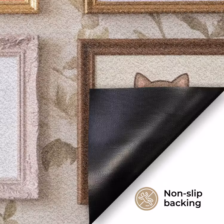 Kat - Portret - Dieren - Illustratie - Lijst Deurmat klein -antislip_EN