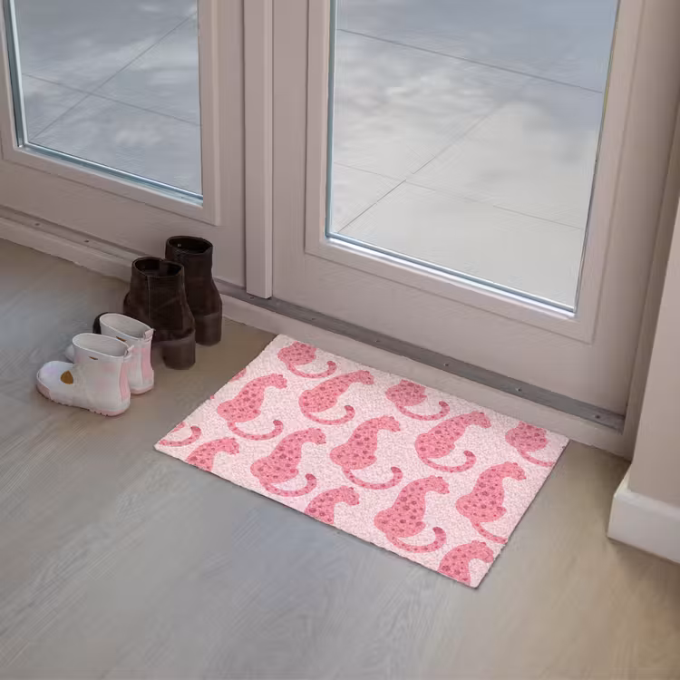 Kat - Gevlekt - Dieren - Patroon - Roze Deurmat klein -sfeer3