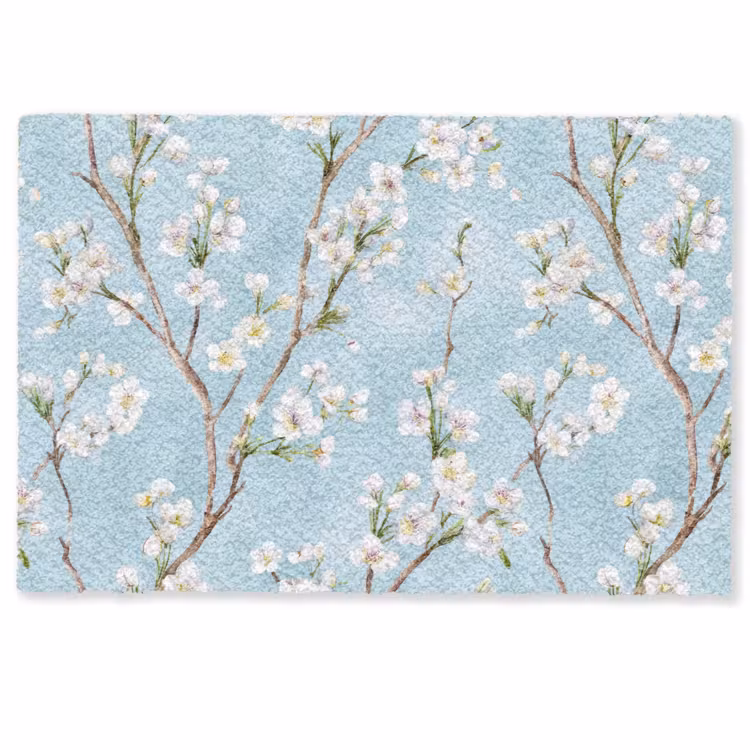 Kersenbloesem - Textuur - Blauw Deurmat klein 898 -zkaufland3d