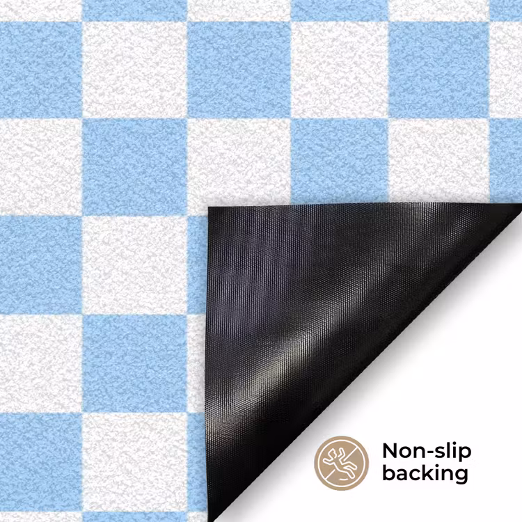 Schaakbord - Klassiek - Blauw Deurmat klein 898 -antislip_EN