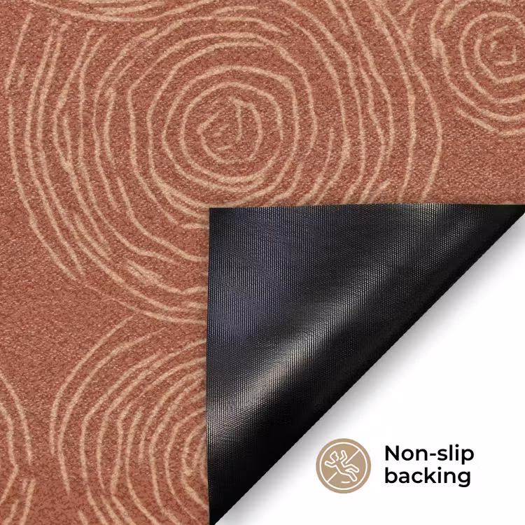 Cirkels - Abstract - Artistiek - Terracotta Deurmat klein 898 -antislip_EN