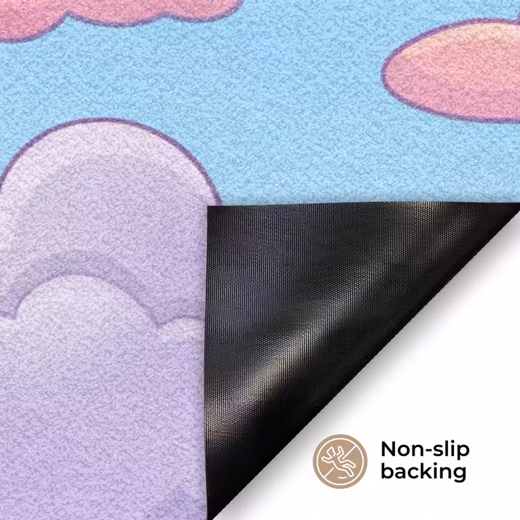 Wolk - Lucht - Natuur - Illustratie - Pastel Deurmat klein -antislip_EN