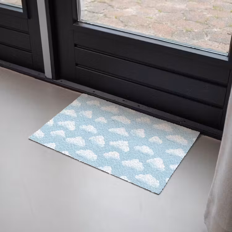 Wolken - Illustratie - Blauw Deurmat klein 898 -sfeer2
