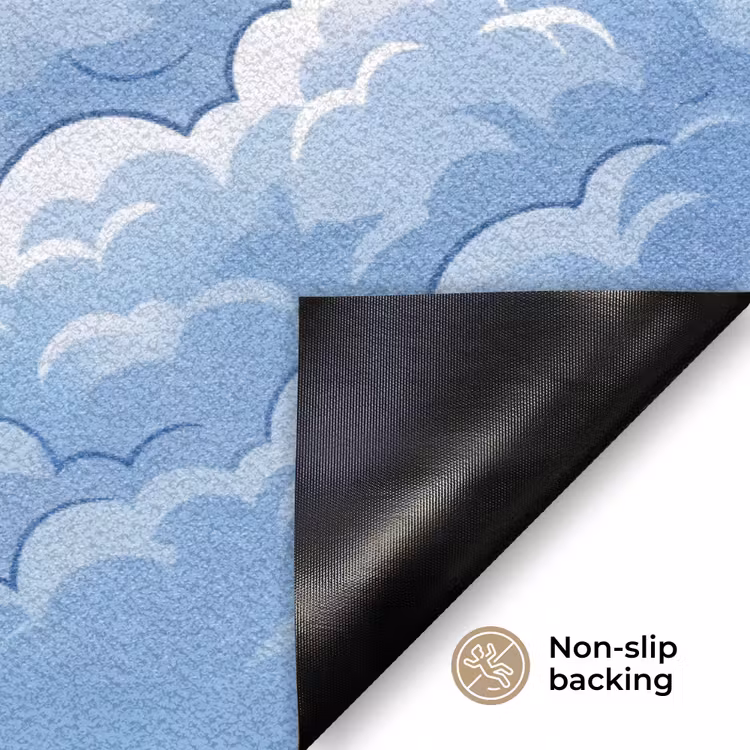 Wolken - Hemel - Abstract - Wit Deurmat klein -antislip_EN