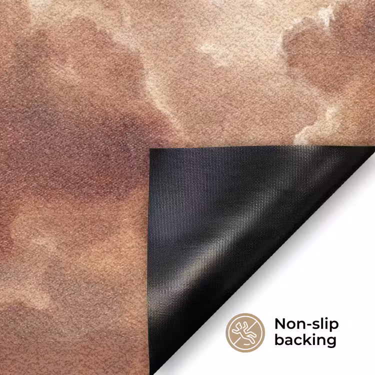 Wolken - Lucht - Natuur - Modern - Bruin Deurmat klein -antislip_EN