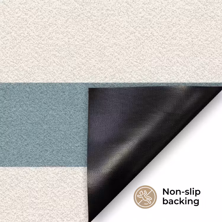 Cocktails - Strepen - Blauw - Koraal Deurmat klein -antislip_EN