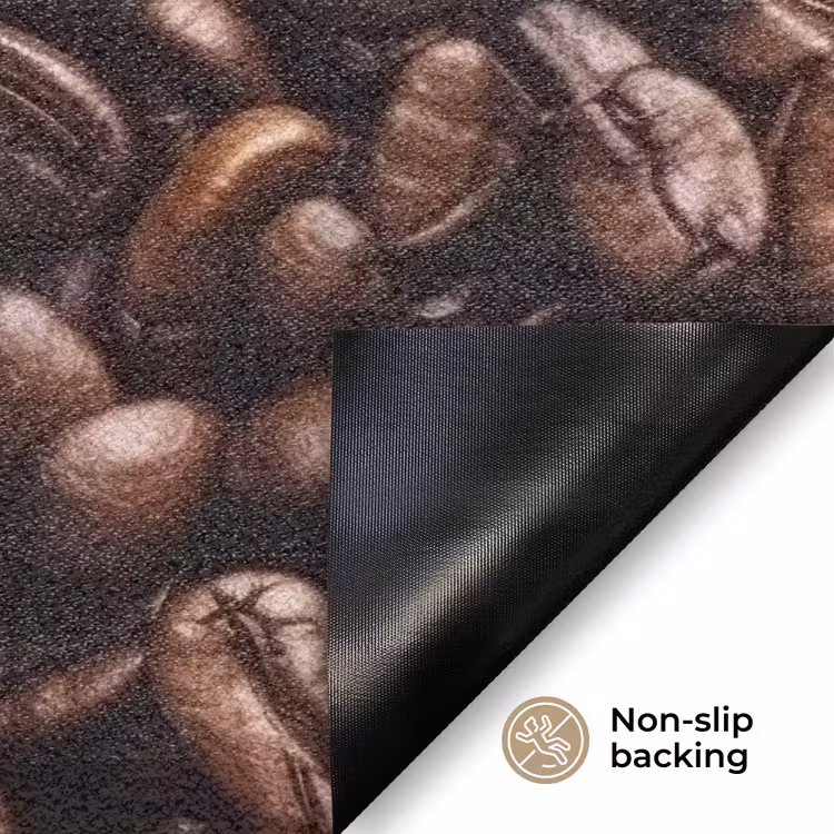 Coffee First - Koffiebonen - Roze Deurmat klein -antislip_EN