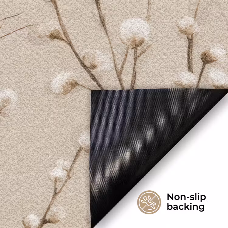 Katoen - Natuur - Taupe Deurmat klein 898 -antislip_EN