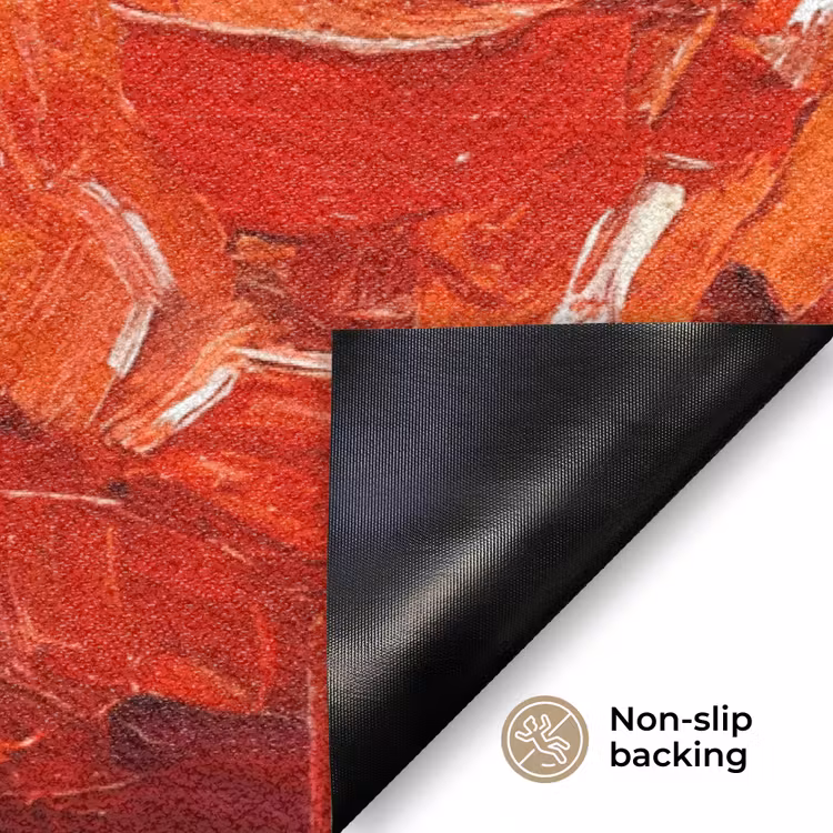 Krab - Zee - Dieren - Abstract - Rood Deurmat klein -antislip_EN